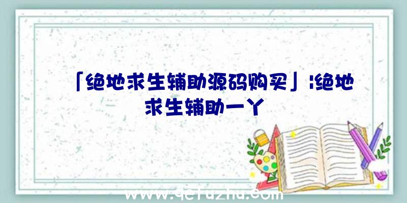 「绝地求生辅助源码购买」|绝地求生辅助一丫